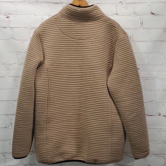 Simply Southern Ribbed Pullover Sweater in Mocha and Black Trim Women's Size XL - Picture 9 of 16